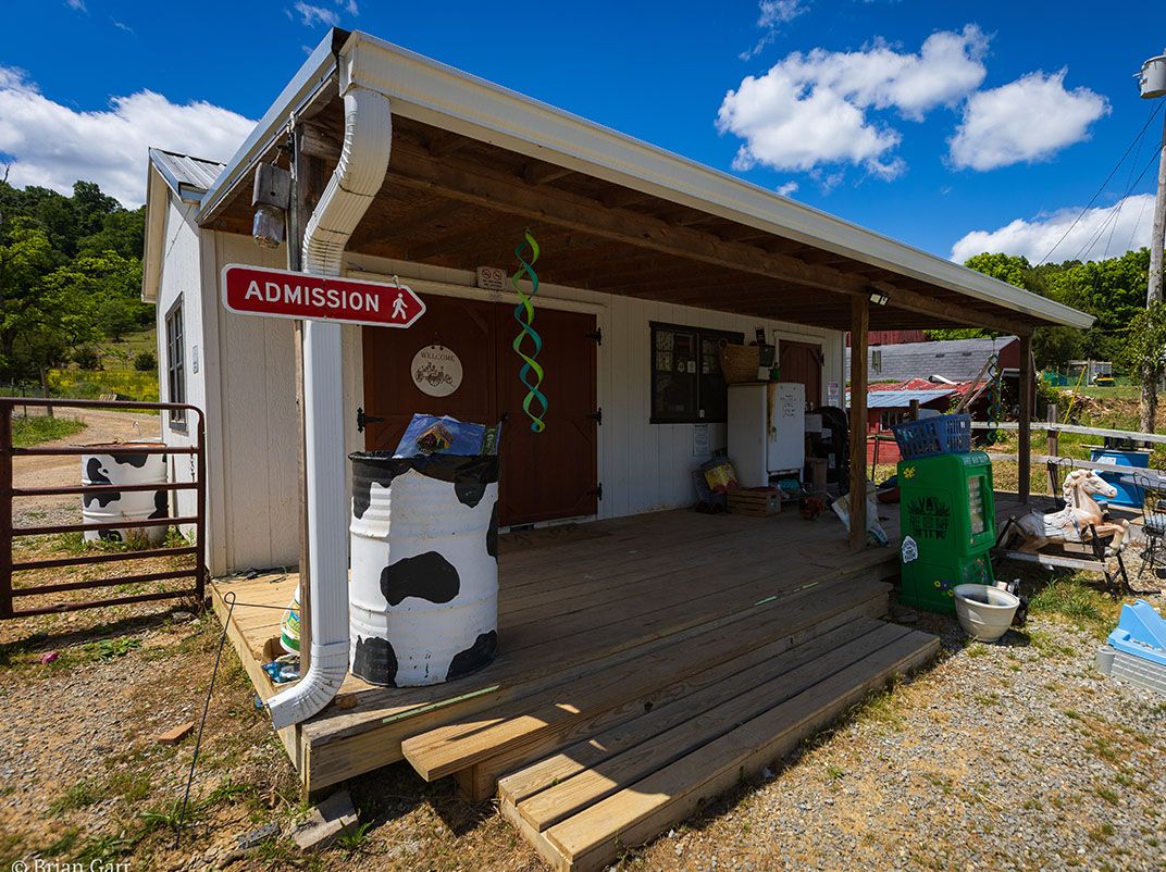 The Funny Farm Shed — the little store at the farm entrance